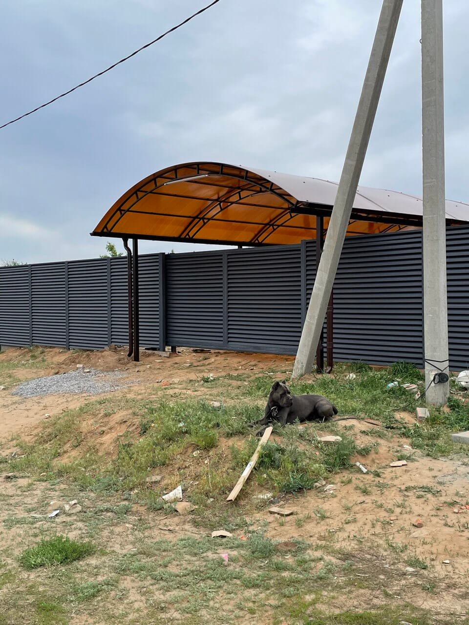 Забор из ламелей еврожалюзи 24м RAL7024 Серый Графит МАТТЕ фото 1 в Нижнем Новгороде