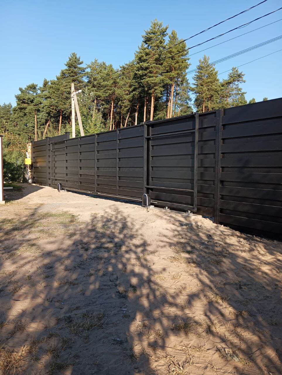 Забор-ранчо из металлопланкена 37м RAL9005 Черный МАТТЕ фото 2 в Нижнем Новгороде