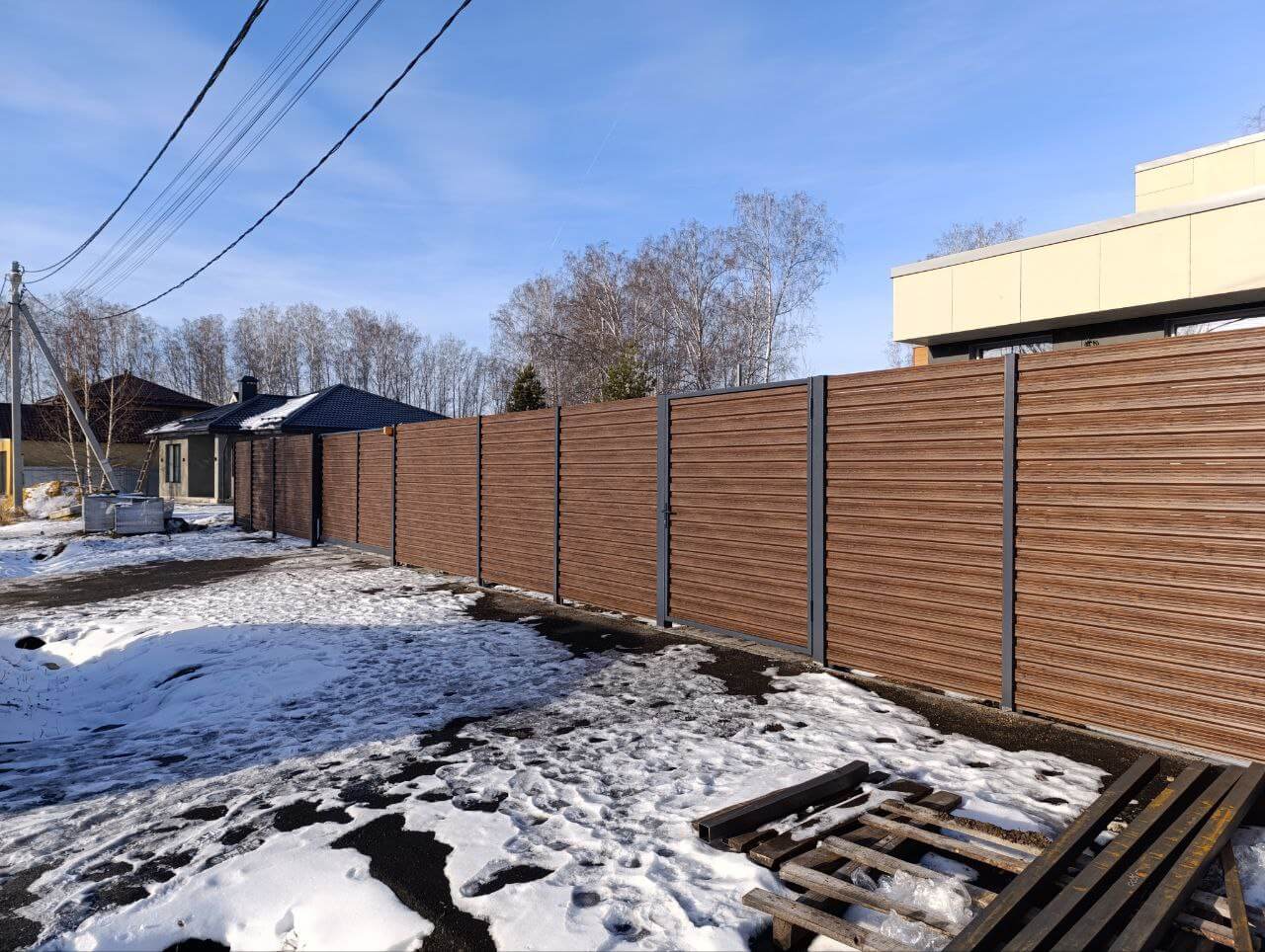 Забор-ранчо из евроштакетника 58м Темный Каштан 3D Принтек фото 3 в Нижнем Новгороде