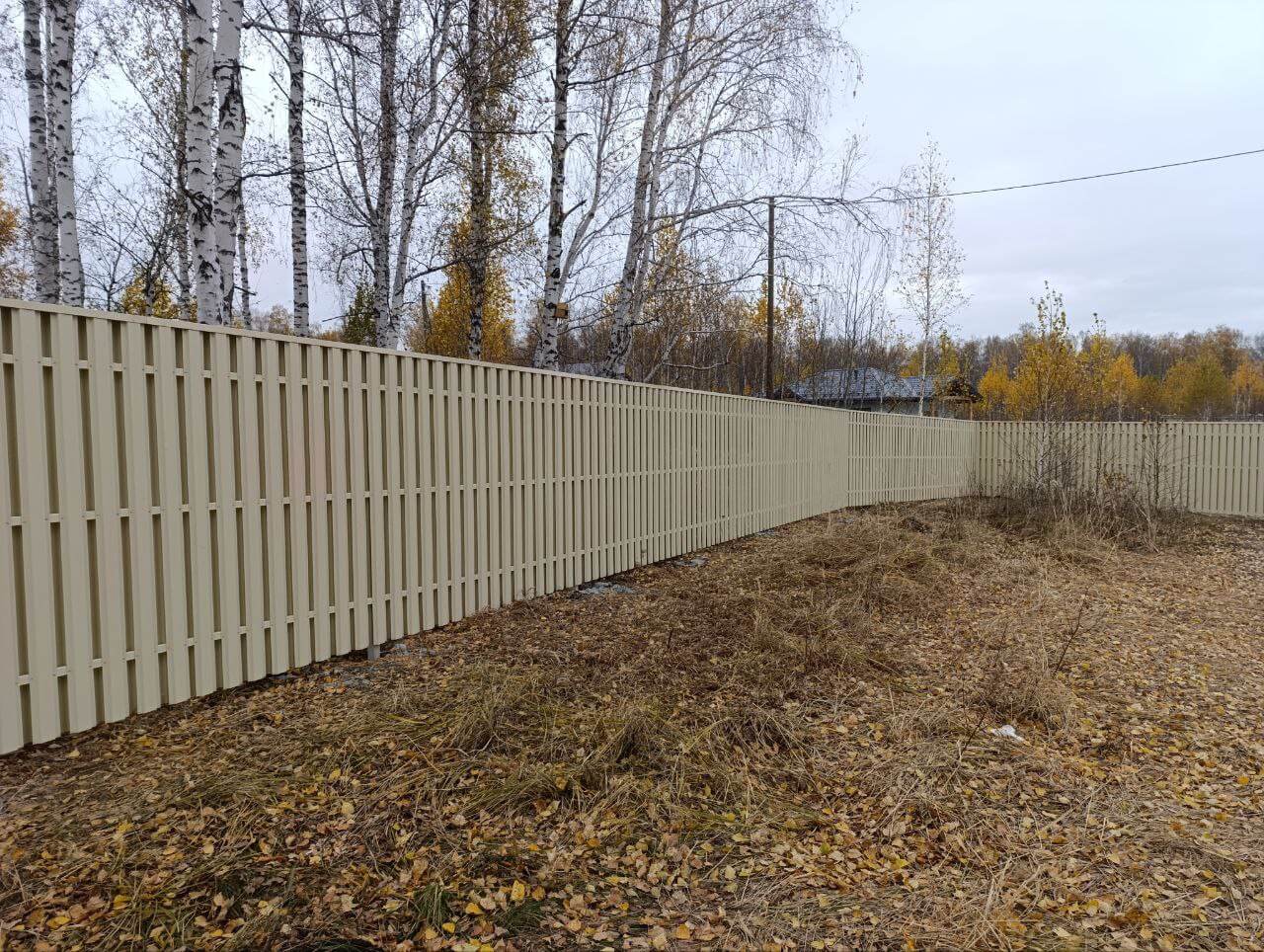Забор из евроштакетника 140м RAL1015/1015 Слоновая Кость двусторонний фото 1 в Нижнем Новгороде